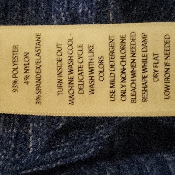 Jessica Simpson Stretchy Blue Soft Sleeveless Mock Turtleneck Ribbed Sweater M - Picture 6 of 6